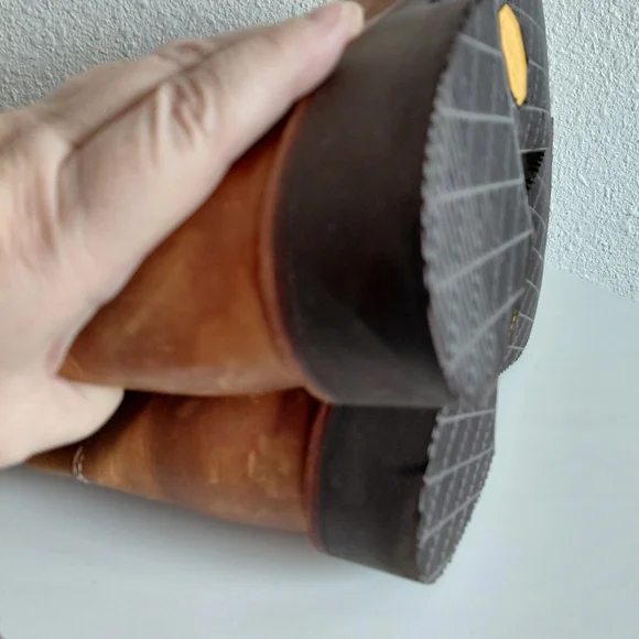 Chippewa Vintage Mens Honey Brown Pull on Leather Boots - Picture 13 of 16